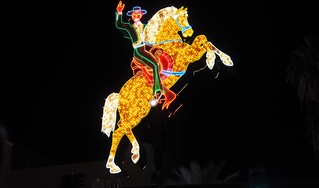 An old Hacienda Horse and Rider sign