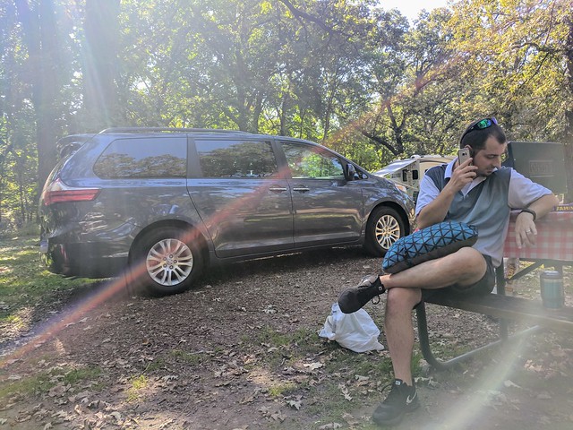 "Yo babe. Just chillin by the van"