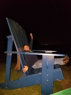 Chuck relaxin by the beach