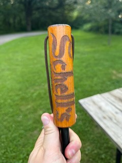 Made friends with our neighbors at camp. He is from New Ulm, and this is his fire Poker