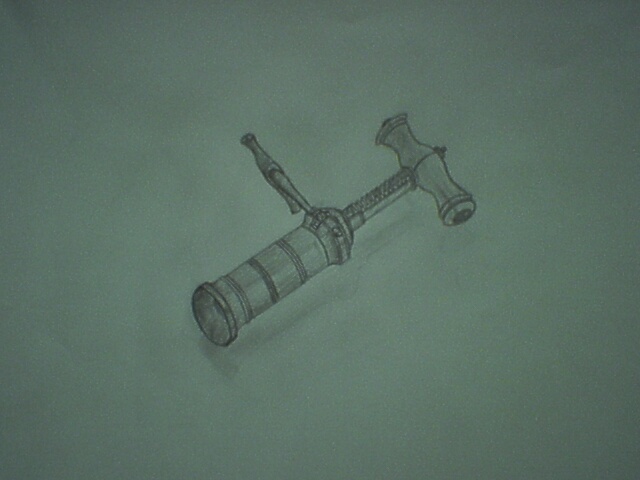 My attempt to draw an antique corkscrew