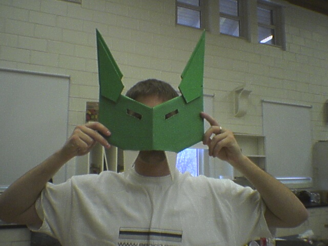 Me wearing jeff's mask