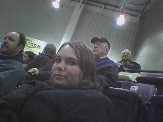 Kari at a Rough Riders Game