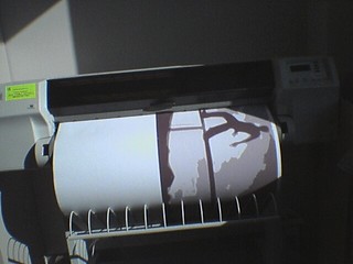 Art - Printing out some art on the plotter at work
