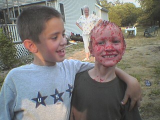Bobbing for apples in Jello