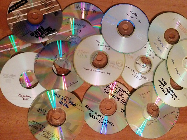 Just found a whole mess of totally legit software on compact disks!