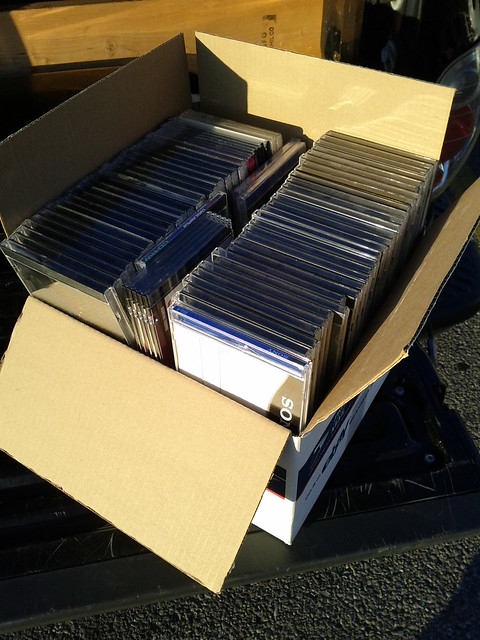 Why did I have this box of empty jewel cases? Recycled.