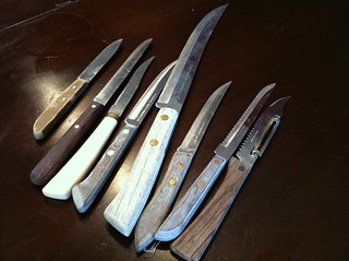 Terrible, donated Knives from when I worked at Cutco. Trashed.