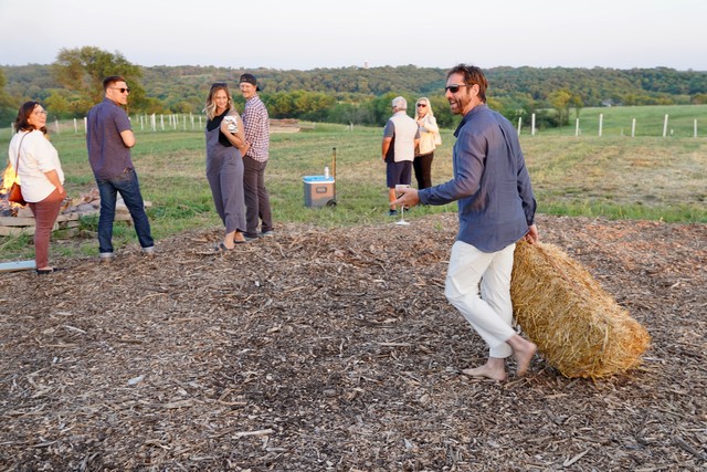 Simon brings his own chair