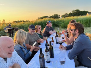 Sunset - A nice night to have dinner in a field
