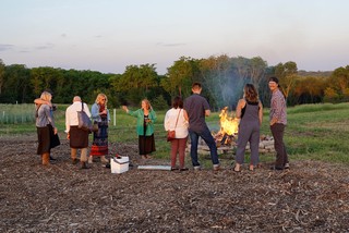 After dinner bonfire