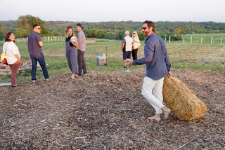 Simon brings his own chair