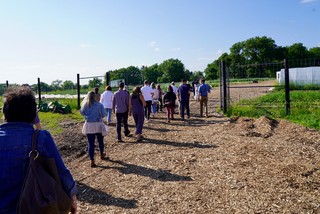 Getting a tour of the farm