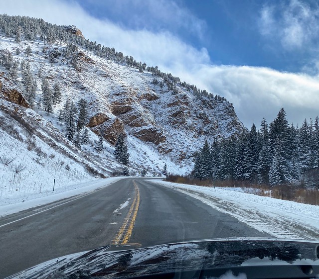Snowy views on the drive home