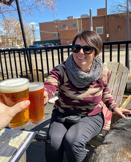 Covid-19 - Made a pit-stop at Kari's family brewery for lunch. Sat on the patio and tried to stay away from ...