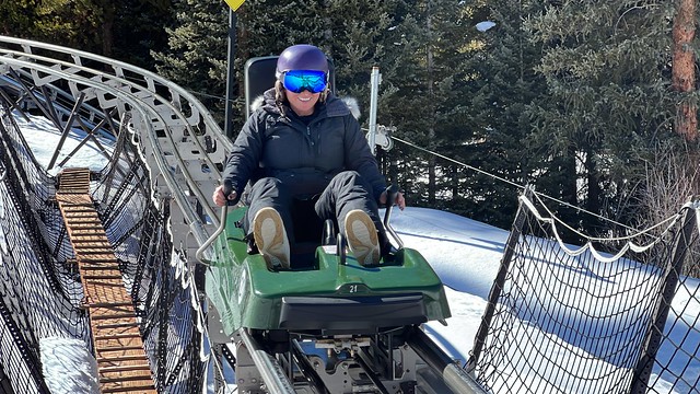 Havin fun on the mountain coaster
