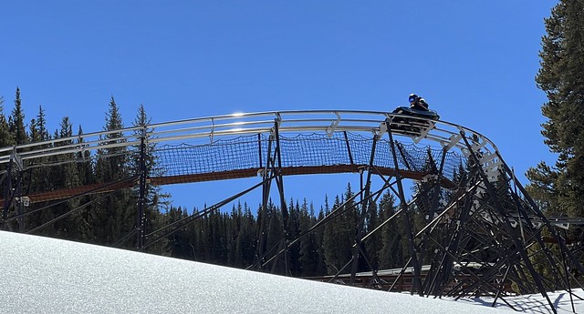 Kari comes flyin down the mountain coaster