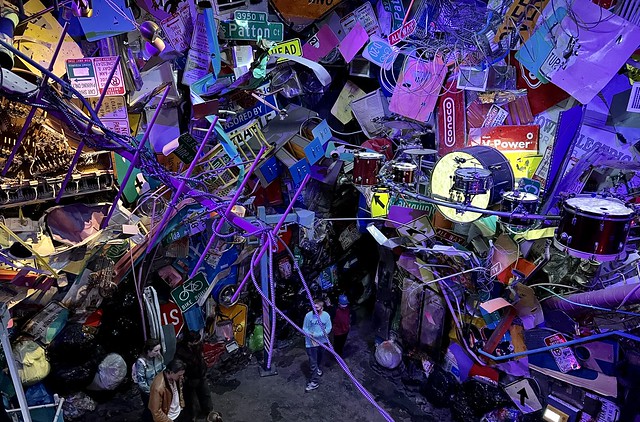 A rube goldberg-style music room