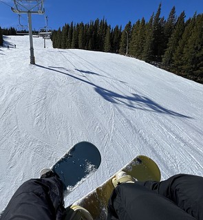 Snowboarding - Goin up