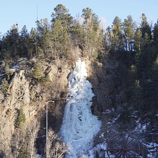 This frozen waterfall outside of Idaho Springs was interesting