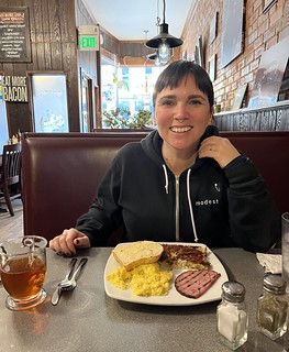 Fuelin up before snowboarding. This breakfast spot was so good.