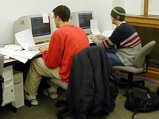 Josh and I working on a shell