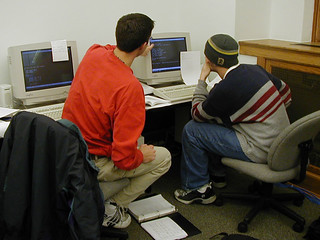 Josh and I working on a shell