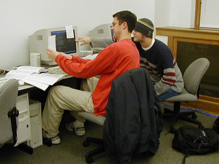 Josh and I posing for our posters