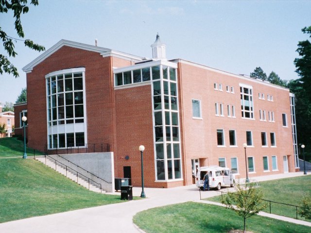 The back of Cole Library