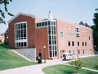 The back of Cole Library