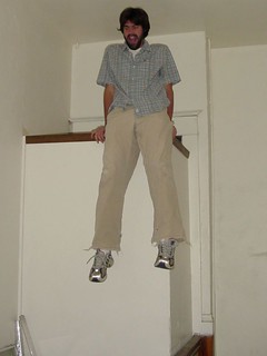 I wish the photo of him perched up there yelling at people would have been more clear