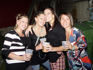 With some chick we don't know...