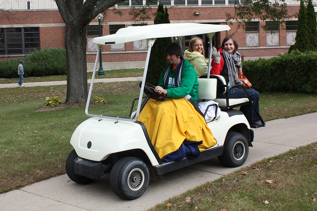 Tara and Amy talked this dude into driving them around