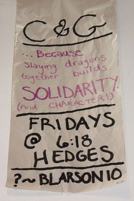 C and Gers ...because slaying dragons together builds solidarity (and character!)