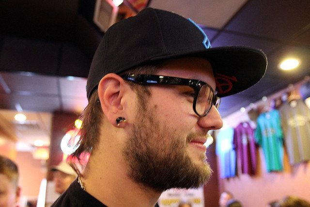 Just hanging out... with a toy nun in my ear