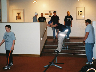 Jason Reiter - Reiter sliding down the stairs