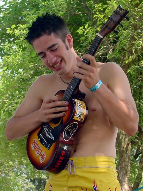 Jordan playing the Guitar