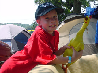 Travel - Some kid and our Chicken