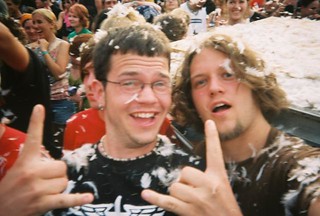 Travel - Zach and I - Covered in feathers