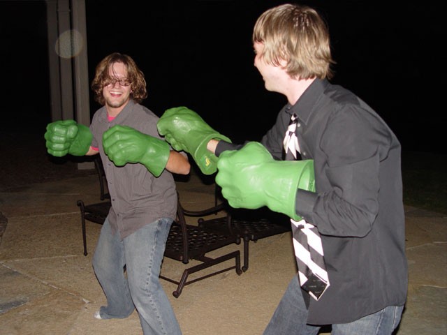 Cedric and I boxing