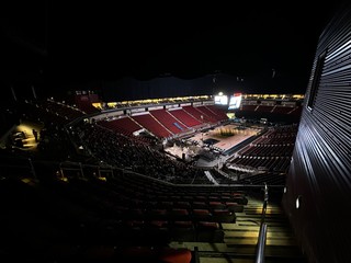 It was apparently country music night and there was a mini concert after the game