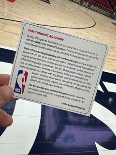 NBA Courtside Conduct Advisory
