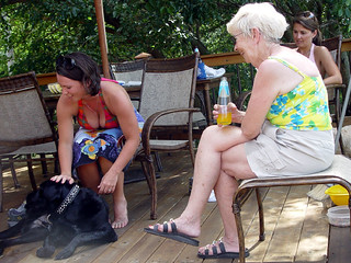 Mary Cozad - On the back porch