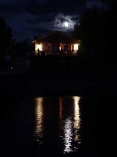 Travel - Jerry's Blurry Cabin and a Full Moon