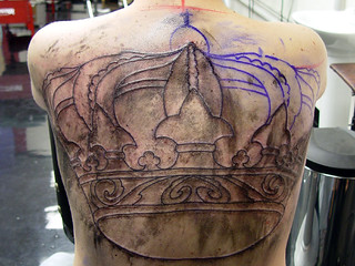 Tattoo - 3/4 done outlining