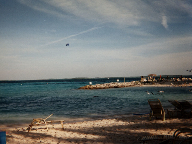 Cococay, Bahamas (and a parasailor)