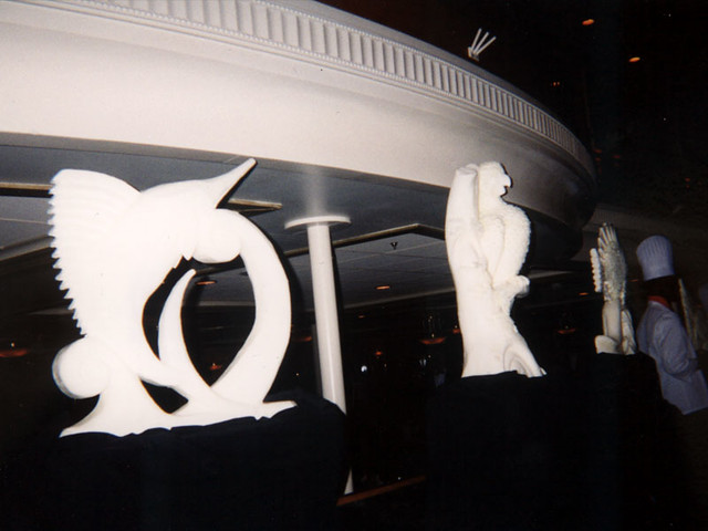 White chocolate sculptures