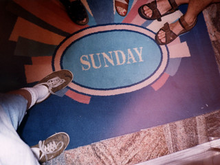 Sunday  - They changed all the rugs daily