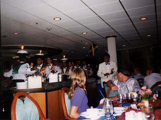 Waiters with Cakes on their heads