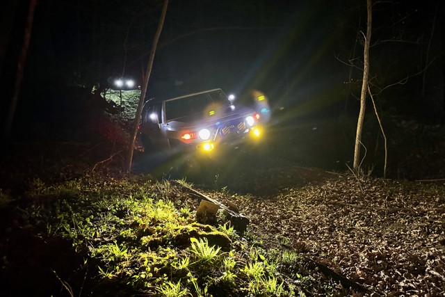 Danny comes up the ravine